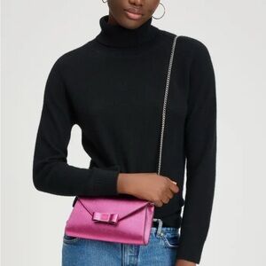 Kate Spade morgan bow metallic pebble leather crossbody bag